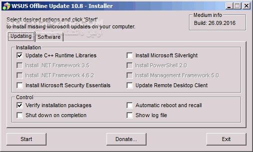 دانلود WSUS Offline Update 12.6.1 - دانلود آپدیت آفلاین ویندوز و آفیس - سافت گذر