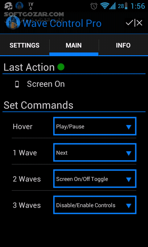 دانلود Wave Control Pro 3.02.2 for Android - دانلود کنترل اندروید با سنسور برای اندروید - سافت گذر