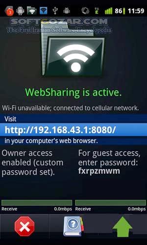 WebSharing 2 0 1 0 for Android تصاویر نرم افزار  - سافت گذر