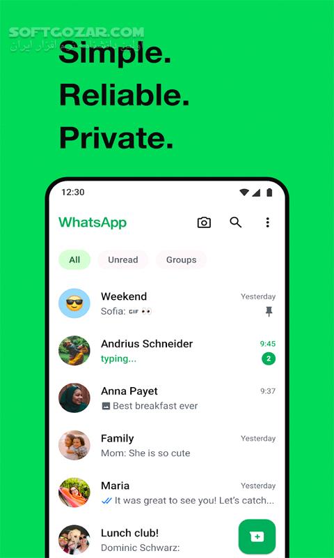 دانلود WhatsApp Messenger 2.25.14.73 - دانلود واتساپ مسنجر برای اندروید - سافت گذر