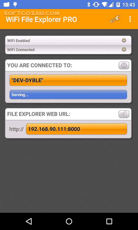 دانلود WiFi File Explorer PRO 3.0.2.0 for Android +2.3 - دانلود تبادل اطلاعات با کامپیوتر بوسیله WI-FI برای اندروید - سافت گذر
