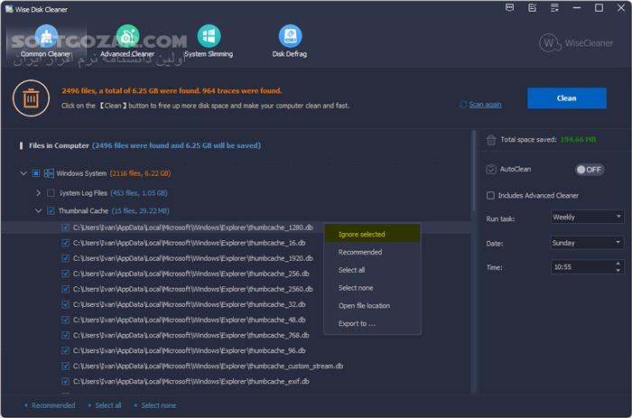 دانلود Wise Disk Cleaner 11.2.2.841 - دانلود پاکسازی فضای هارد از فایل های اضافی - سافت گذر