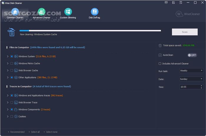 دانلود Wise Disk Cleaner 11.2.2.841 - دانلود پاکسازی فضای هارد از فایل های اضافی - سافت گذر