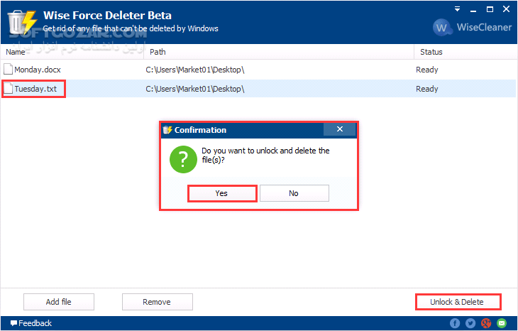 دانلود Wise Force Deleter 1.5.3.54 - دانلود حذف فایلهای غیر قابل حذف - سافت گذر