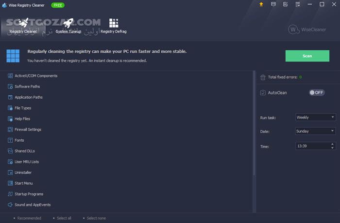 دانلود Wise Registry Cleaner Pro 11.1.7.722 - دانلود پاکسازی و بهینه سازی رجیستری ویندوز - سافت گذر