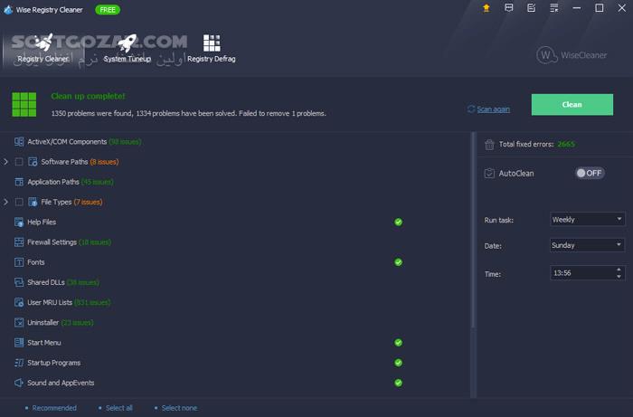 دانلود Wise Registry Cleaner Pro 11.1.7.722 - دانلود پاکسازی و بهینه سازی رجیستری ویندوز - سافت گذر
