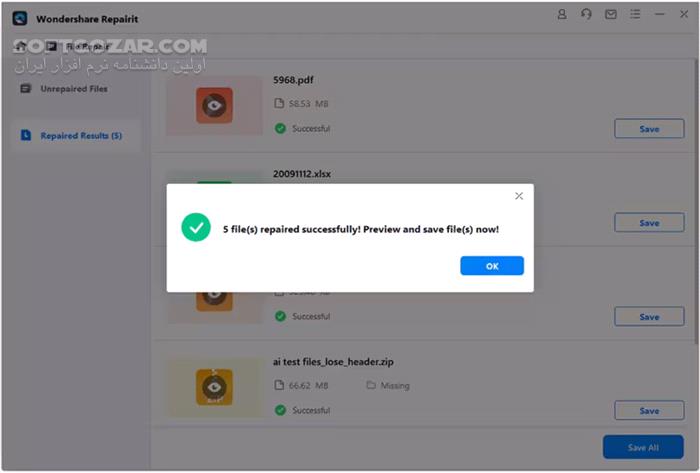 دانلود Wondershare Repairit 6.5.2.1 / macOS - دانلود تعمیر انواع فایل‌های ویدئویی و صوتی آسیب دیده - سافت گذر