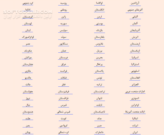 دانلود اطلاعات توریستی کشورهای جهان - دانلود کتاب آشنایی با اطلاعات توریستی اکثر کشورهای جهان (دور دنیا در 10 دقیقه) - سافت گذر