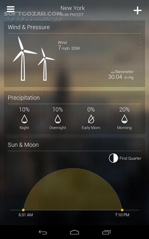 دانلود Yahoo Weather 1.48.0 for Android +4.2 - دانلود وضعیت آب و هوا یاهو برای اندروید - سافت گذر