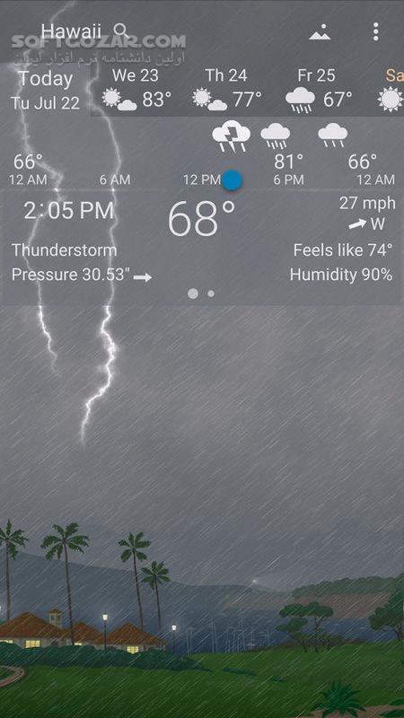 دانلود YoWindow Weather 2.50.14 Final For Android +6.0 - دانلود پیش بینی آب و هوای یو ویندو برای اندروید - سافت گذر