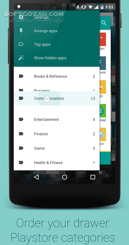 دانلود App Swap 1.2.0.610 for Android +4.1 - دانلود میانبر برنامه و تماس برای اندروید - سافت گذر