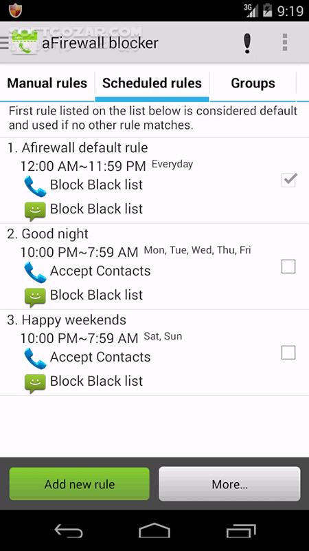 aFirewall call and sms blocker 5 0 7 for Android 4 4 تصاویر نرم افزار  - سافت گذر