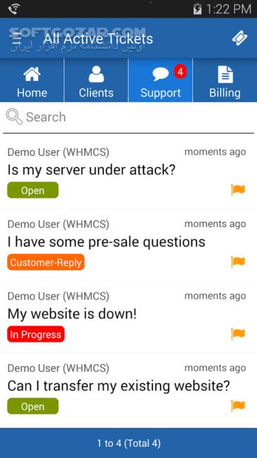 دانلود aWHMCS 2.8.2 for Android +3.2 - دانلود کلاینت رسمی مدیریت WHMCS برای اندروید - سافت گذر