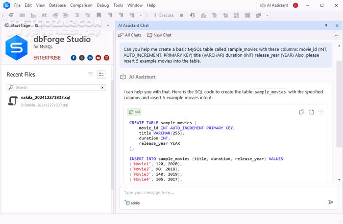دانلود dbForge Studio for MySQL Enterprise 2025.3.61 (x64) - دانلود مدیریت پایگاه‌های داده مای‌اس‌کیوال - سافت گذر