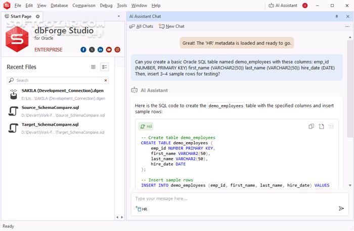 دانلود dbForge Studio for Oracle Enterprise 2025.3.61 (x64) - دانلود مدیریت پایگاه‌های داده اوراکل - سافت گذر