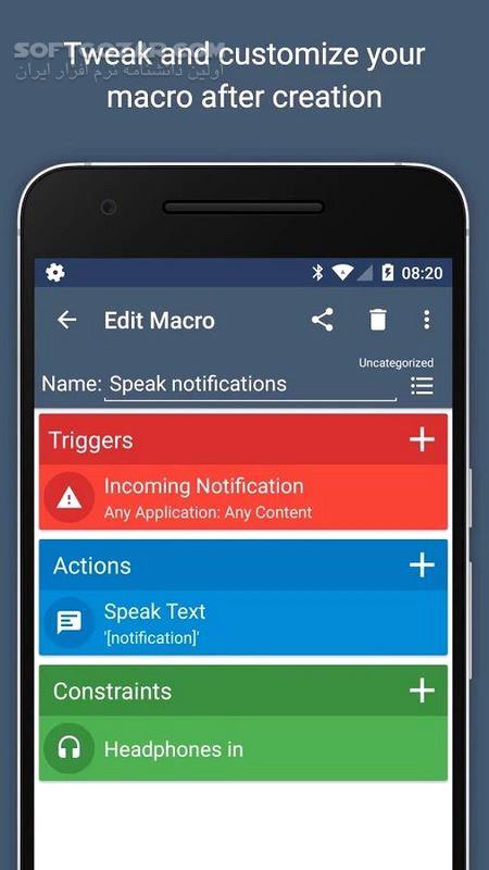 دانلود MacroDroid – Device Automation Pro 5.53.11 for Android +5.0 - دانلود ماکرودروید برای اندروید - سافت گذر