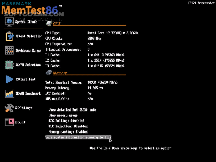 دانلود PassMark MemTest86 Pro 11.1 Build 1000 - دانلود مم تست 86 ابزار تست سلامت رم - سافت گذر