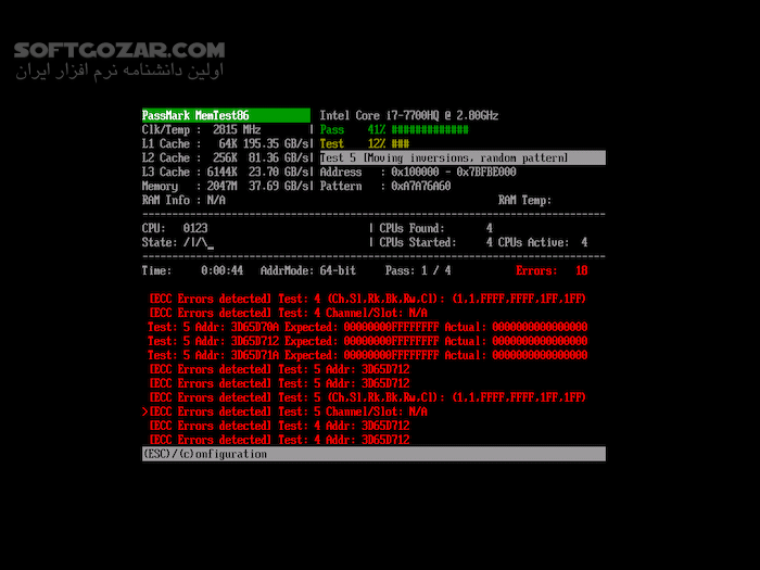 دانلود PassMark MemTest86 Pro 11.1 Build 1000 - دانلود مم تست 86 ابزار تست سلامت رم - سافت گذر