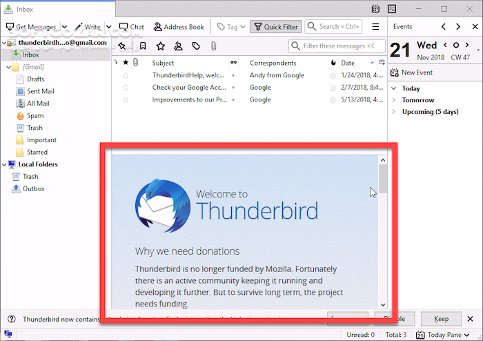 دانلود Mozilla Thunderbird 133.0 Win/Mac/Linux + Portable - دانلود موزیلا تاندربرد مدیریت ایمیل - سافت گذر