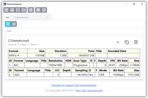 دانلود BetterMediaInfo 0.5.0