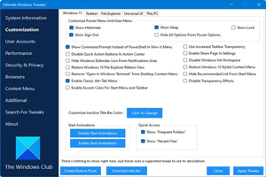 دانلود Ultimate Windows Tweaker 5.2