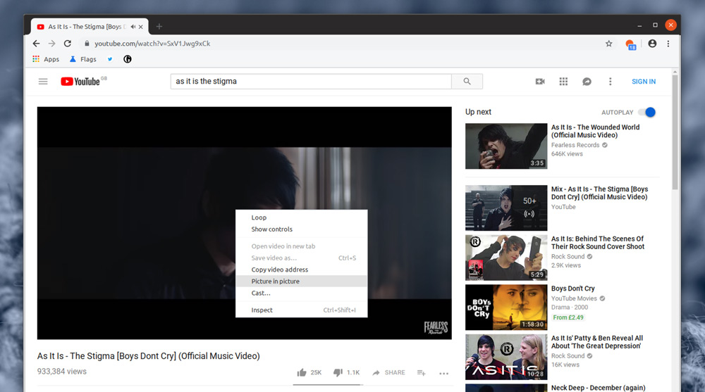 گوگل گوگل کروم تصویر در تصویر PiP مرورگر