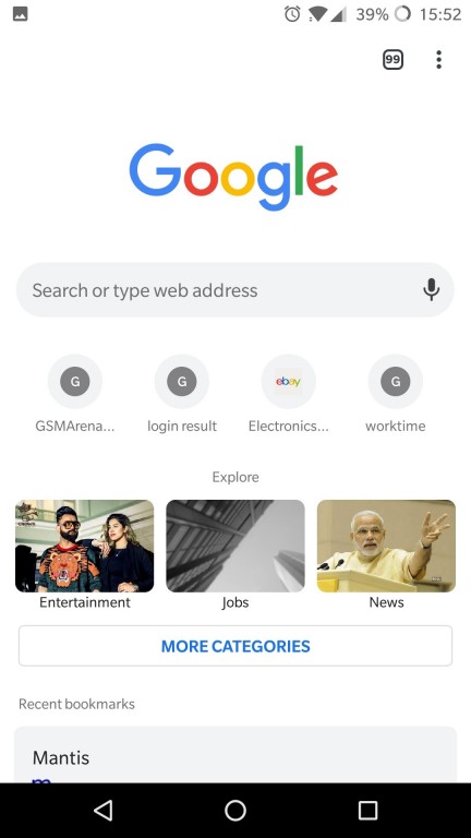 گوگل اندروید گوگل کروم مرورگر