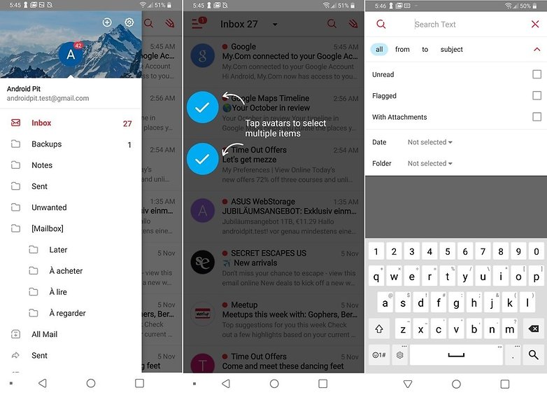 اندروید نرم‌افزار اندروید گوگل جیمیل یاهو ایمیل مایکروسافت