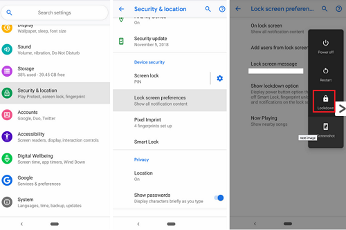 Lockdown اندروید  اندروید P اندروید 9