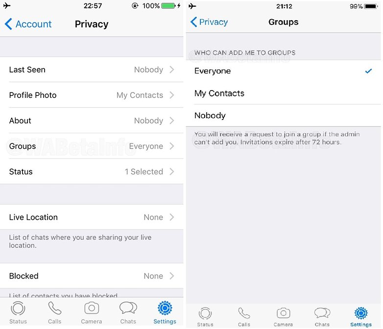 واتس‌اپ اندروید iOS