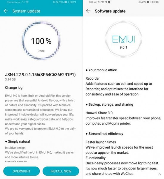 آنر آنر 8 ایکس اندروید اندروید 9 EMUI EMUI 9 اندروید P