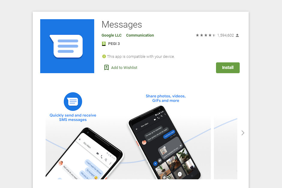 گوگل Android Messages نرمافزار مدیریت پیامک گوگل پیامک SMS