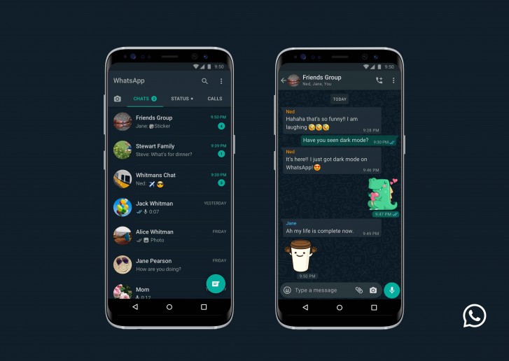 واتس اپ شبکه اجتماعی اندروید iOS حالت تیره