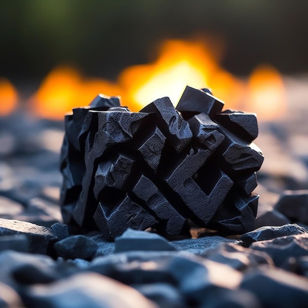 Photo black coals background