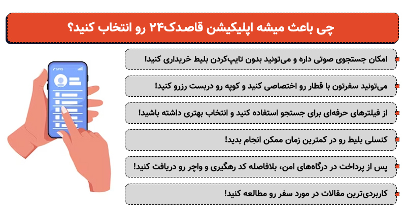 امکانات اپلیکیشن قاصدک 24