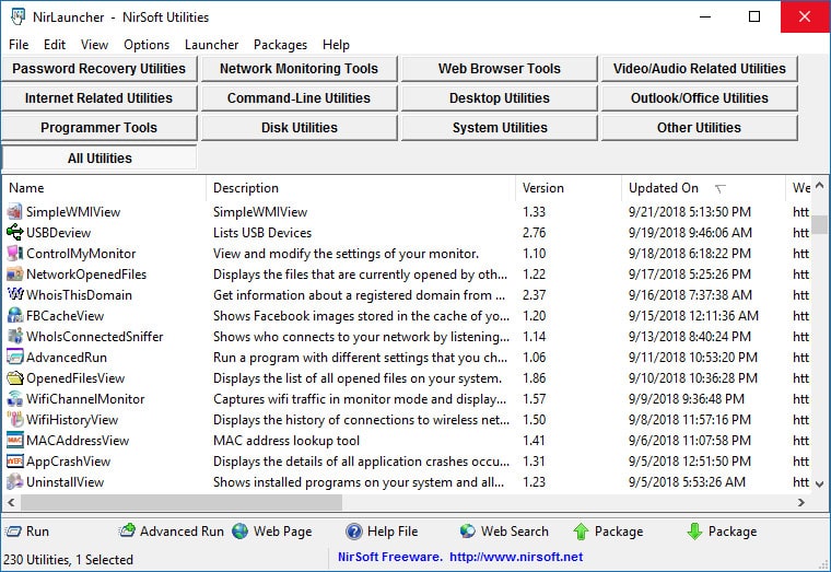 NirLauncher مجموعهای از بیش از ۲۰۰ ابزار رایگان و قابل حمل از شرکت NirSoft برای سیستمعامل ویندوز است. این نرمافزار یک رابط کاربری ساده برای پیدا کردن و راهاندازی ابزارهای مورد نیاز شما ارائه میدهد. فرقی نمیکند به دنبال چه چیزی باشید، به احتمال زیاد NirLauncher ابزاری برای آن دارد. بازیابی رمز عبور: فراموش کردن رمز عبوری که در مرورگر یا ایمیلتان ذخیره کردهاید؟ ابزارهای بازیابی موجود در NirLauncher ممکن است بتوانند آنها را برای شما پیدا کنند. بررسی سلامت هارد دیسک: میخواهید سلامت هارد دیسک خود را بررسی کنید؟ ابزارهای دیسک اطلاعات S.M.A.R.T. آن را نمایش میدهند (در صورتی که هارد شما از این قابلیت پشتیبانی کند) تا بتوانید خطاهای خواندن/نوشتن، دما و سایر جزئیات مفید را مشاهده کنید. رفع مشکلات سیستم: سیستم شما ناپایدار است؟ بخش ابزارهای سیستمی شامل چندین ابزار است که میتواند به شما در توضیح علت خرابی رایانه کمک کند. ابزارهای متنوع: دستههای دیگری مانند «نظارت شبکه»، «ابزارهای مرورگر وب»، «ابزارهای مرتبط با ویدیو/صوتی»، «ابزارهای Outlook/Office» و موارد دیگر نیز وجود دارد. توجه: برخی از آنتیویروسها ممکن است برخی از این ابزارها (مانند ابزارهای نمایش رمز عبور) را به دلیل قابلیت سوءاستفاده به عنوان تهدید شناسایی کنند. با این حال، به گفته سازنده، این ابزارها هیچگونه مشکل امنیتی ندارند. ویژگیهای NirLauncher: قابل استفاده از روی فلش مموری USB بدون نیاز به نصب کاملا رایگان و بدون هیچگونه نرمافزار جاسوسی، تبلیغاتی یا مخرب شامل انواع ابزارهای کاربردی برای استفاده روزانه از کامپیوتر، از جمله بازیابی رمز عبور، نظارت بر شبکه، مشاهده و استخراج کوکیها، کش و سایر اطلاعات ذخیرされた (ذخیرهشده در) مرورگر وب، جستجوی فایلها در سیستم و موارد دیگر. راهاندازی آسان ابزارها، مشاهده فایل راهنما یا رفتن به وبسایت هر ابزار ذخیره تنظیمات هر ابزار روی فلش مموری هنگام استفاده از آن اجرای خودکار نسخه ۶۴ بیتی ابزارها در سیستمهای ۶۴ بیتی امکان اضافه کردن بستههای نرمافزاری بیشتر به غیر از بسته اصلی NirSoft امکان ساخت فایلهای پلاگین برای BartPE برای استفاده از ابزارهای NirSoft در یک CD بوتشدنی زندهی ویندوز توجه: فایل زیپ دانلود شده رمزگذاری شده است. رمز عبور برای استخراج فایلها nirsoft9876$ میباشد.
