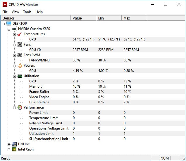 HWMonitor با پشتیبانی از پردازنده‌ ها و کارت‌ های گرافیک جدید