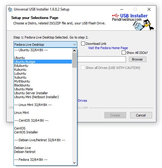 نصب آسان لینوکس روی فلش مموری با Universal USB Installer