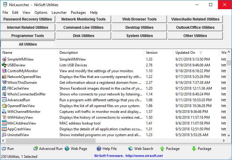 NirLauncher مجموعهای قدرتمند از ابزارهای رایگان ویندوز