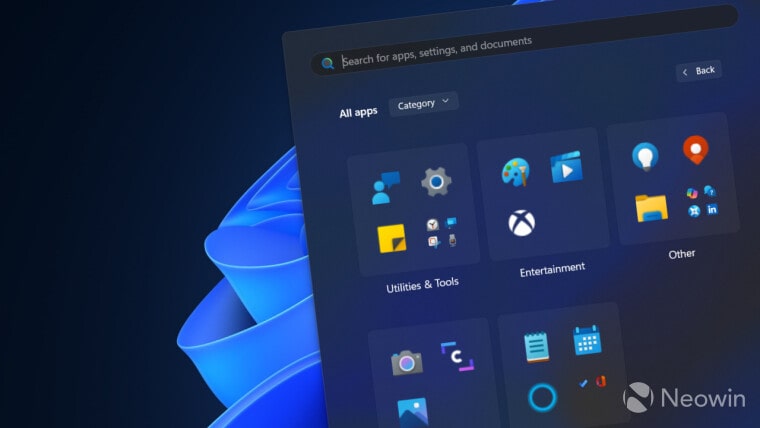 ویندوز ۱۱ بهبود منوی شروع برای دسترسی سریعتر به برنامهها